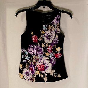 White House Black Market Floral Structured Top Sz2
